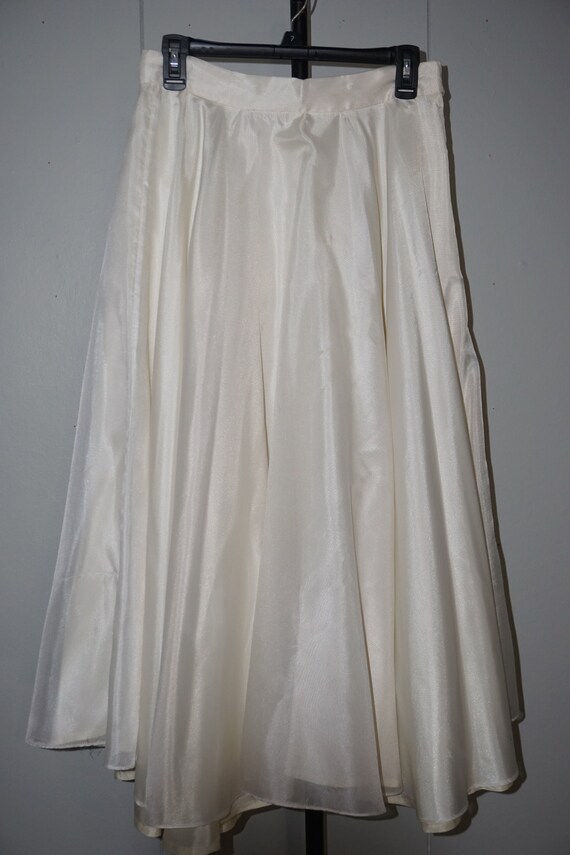white tea length skirt