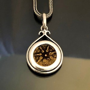 Ancient coin necklace, antique coin silver necklace, unisex silver necklace, gift for him, gift for her