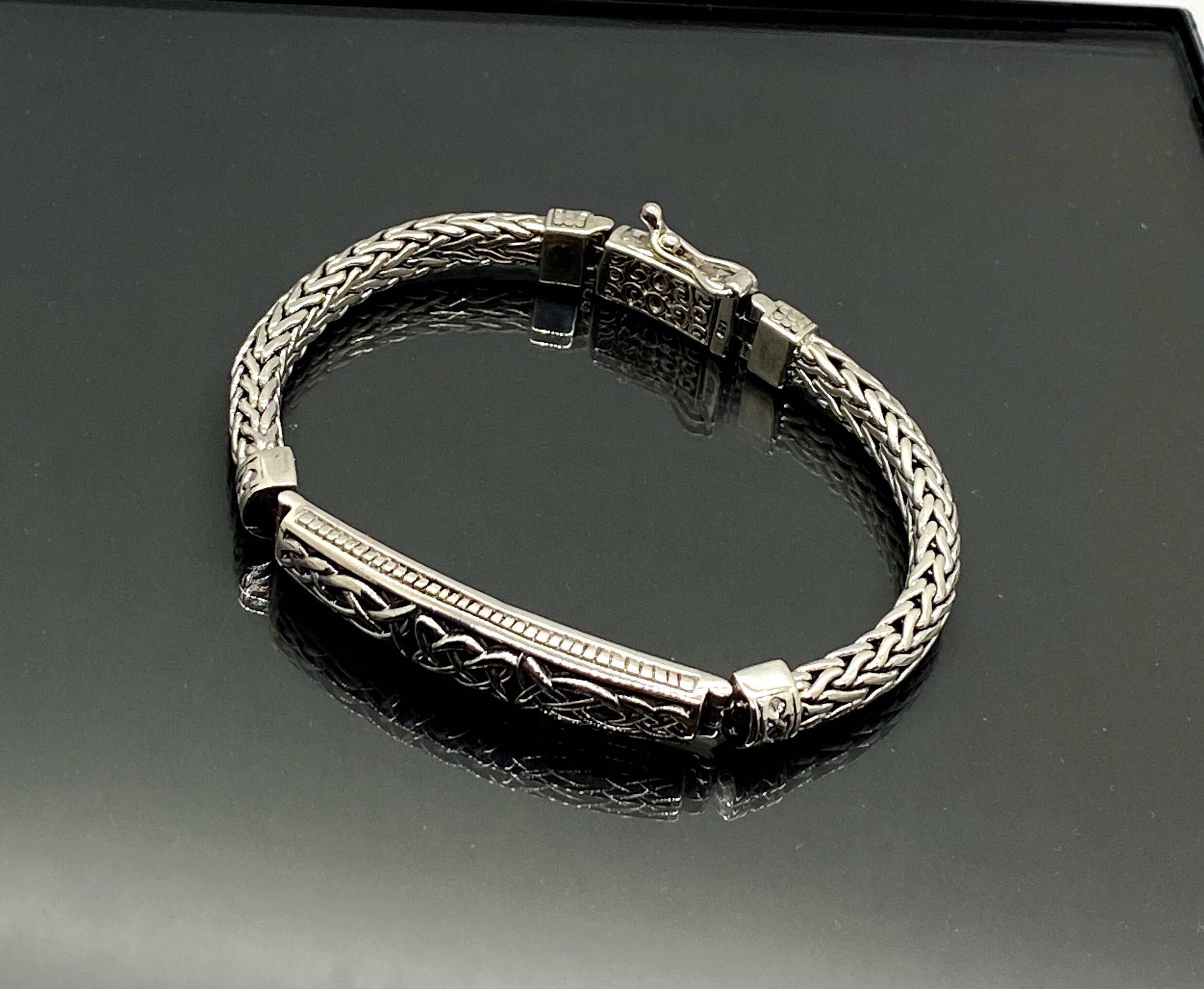 Heavy Link Bracelet Silver Bracelet Mens Bracelet Gift for Etsy Singapore