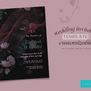 Moody Wedding Invitation Template