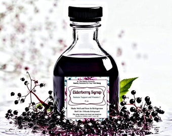 Organic Elderberry Syrup with 10 Herbs - 8oz.