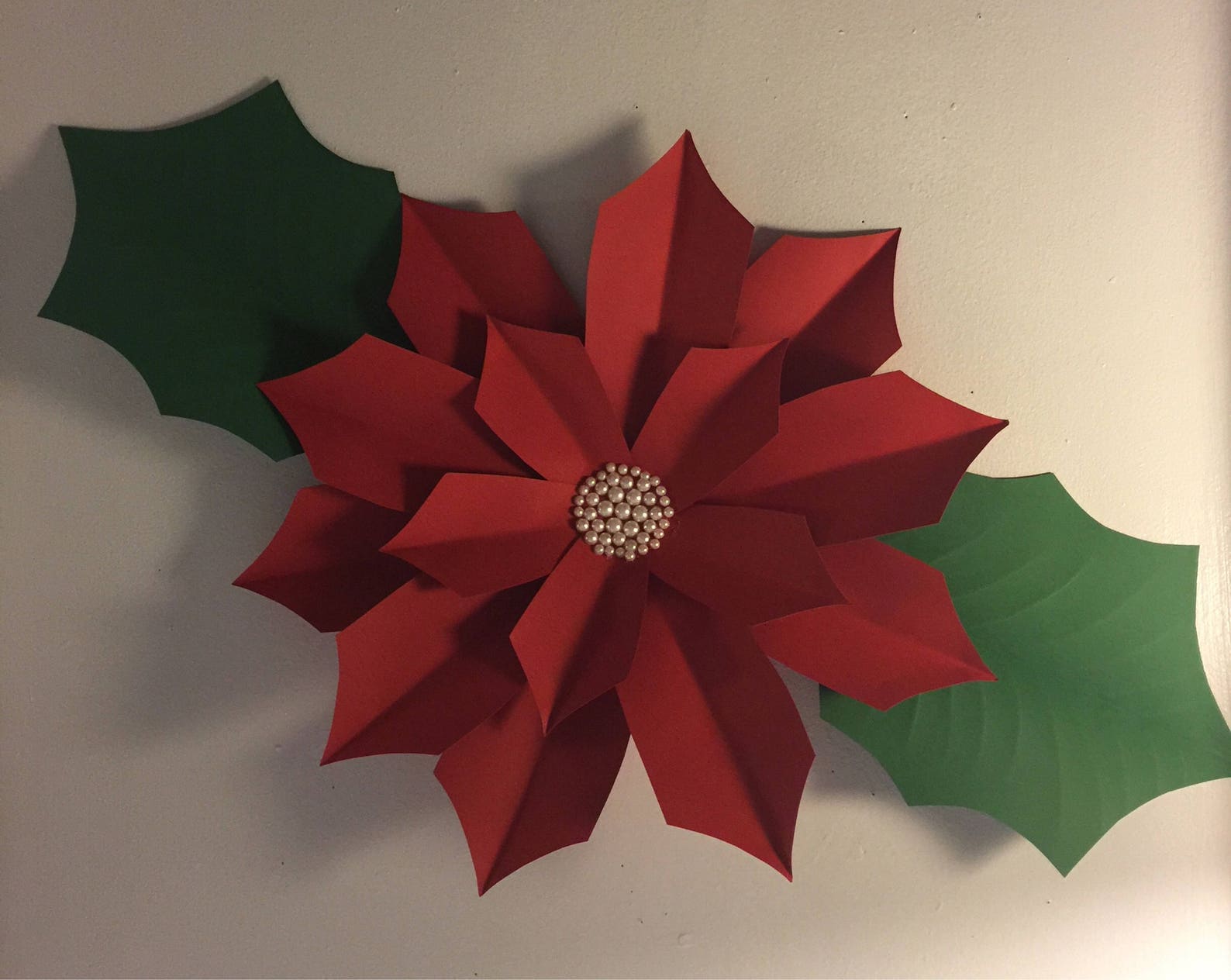 Poinsettia Paper Flower Template Etsy