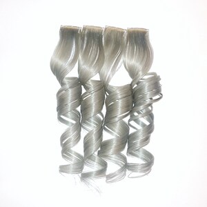Blue Grey Ombre Hair Extensions, Silver Hair, Grey Hair Extensions