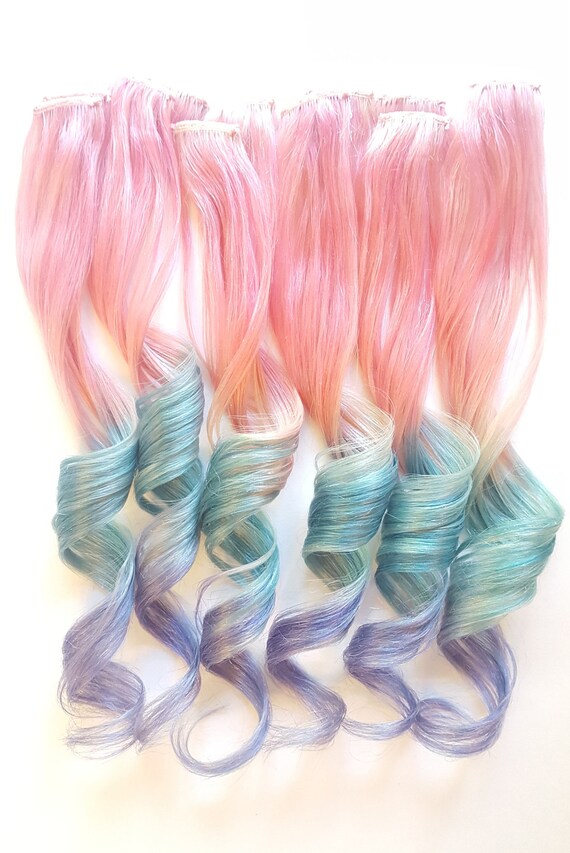 Pastel Hair Extensions Hair Extension Clip Ins Mermaid Hair - Etsy Norway Pastel Hair Extensions Hair Extension Clip Ins Mermaid Hair - Etsy Norway