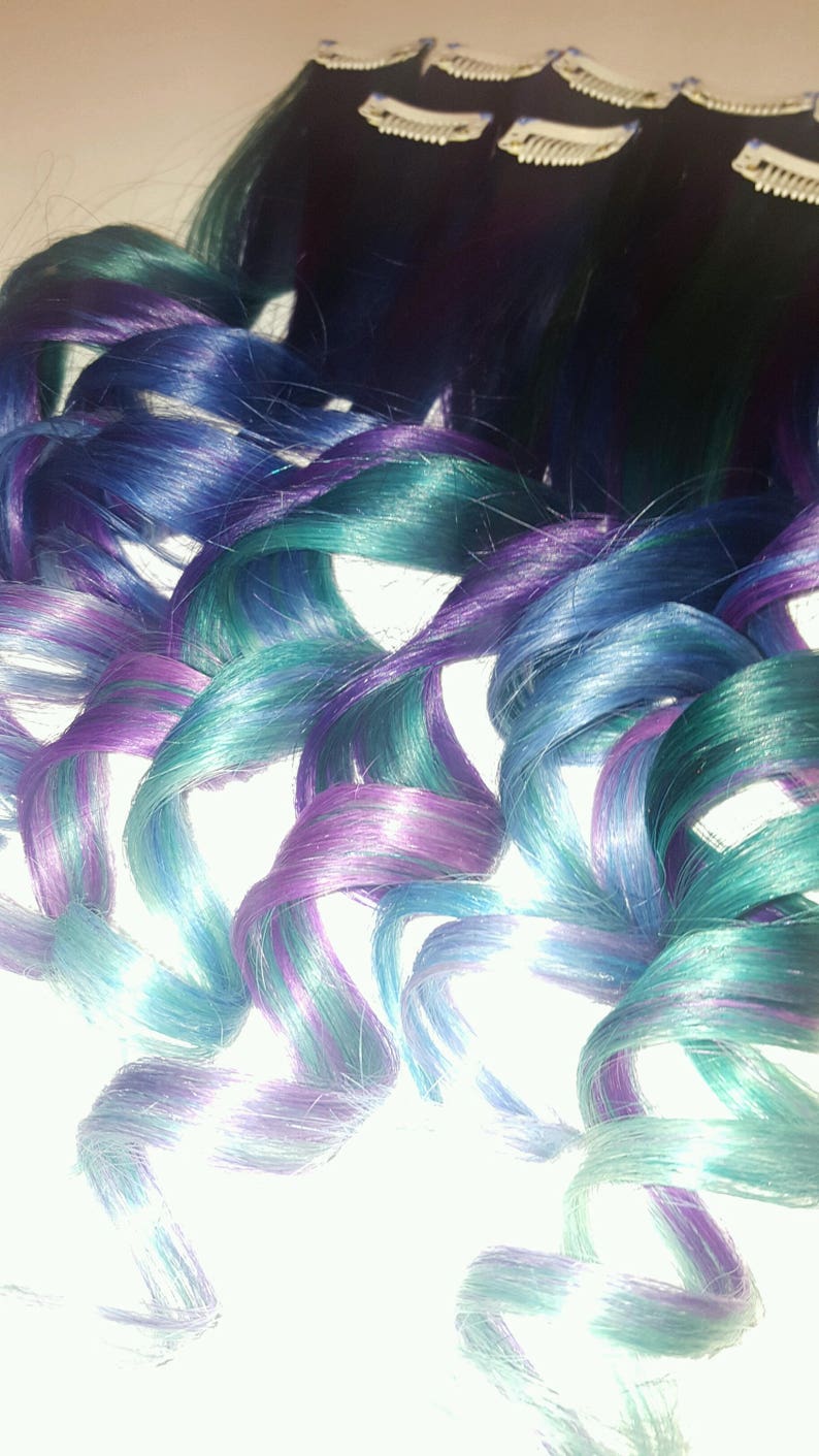 Mermaid Mermaid Hair Hair Extensions Clip In Clip in Hair Etsy