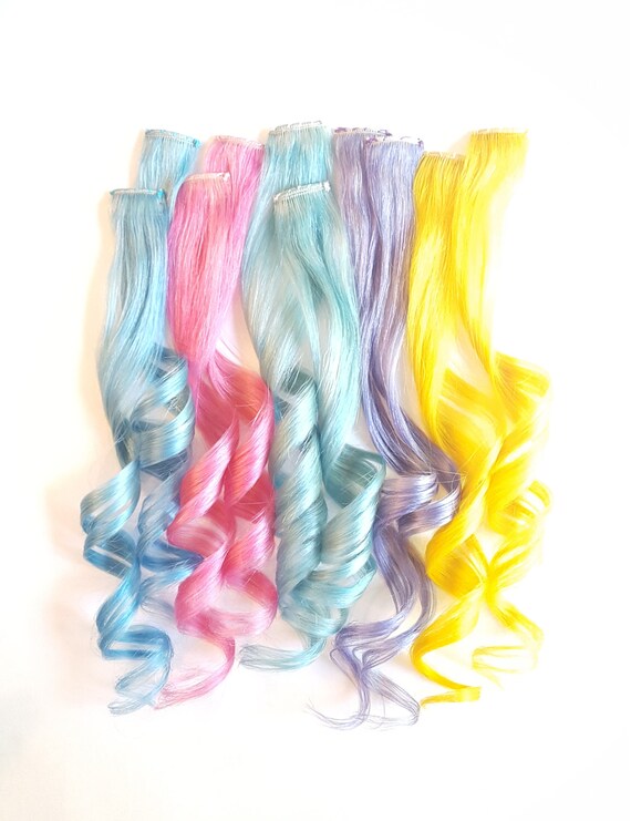 Clip In Hair Extensions Hair Extension Clip In Pastel Hair Etsy