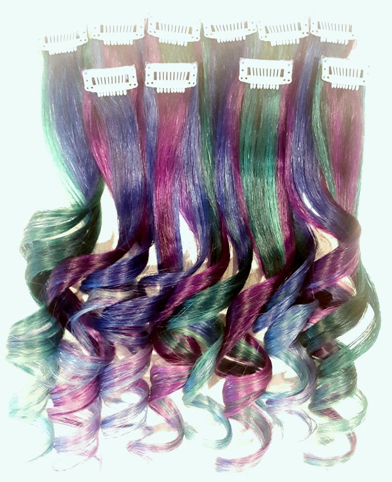 Mermaid Mermaid Hair Hair Extensions Clip In Clip in Hair Etsy