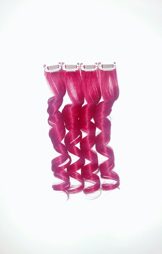 True Red Unicorn Mermaid Clip In Hair Extensions Human Hair Etsy