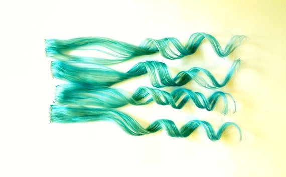 Mint Green Clip In Hair Extensions Mermaid Hair Unicorn Etsy