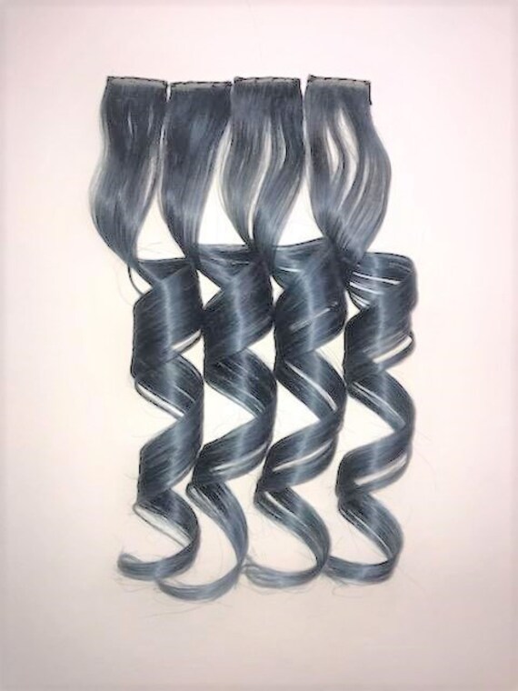 Set of 4 TITANIUM STEEL SILVER Hair Extensions Mermaid Hair - Etsy Set of 4 TITANIUM STEEL SILVER Hair Extensions Mermaid Hair - Etsy