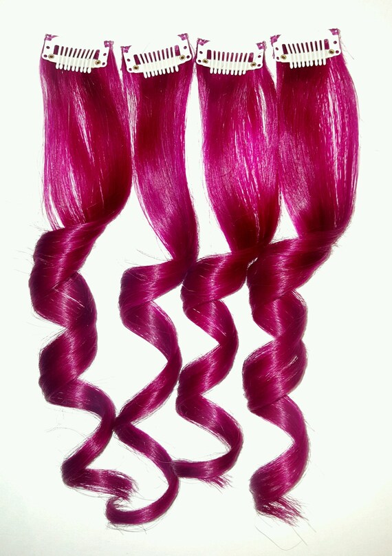 Set Of 4 Magenta Hot Pink Purple Rainbow Unicorn Real Human Etsy