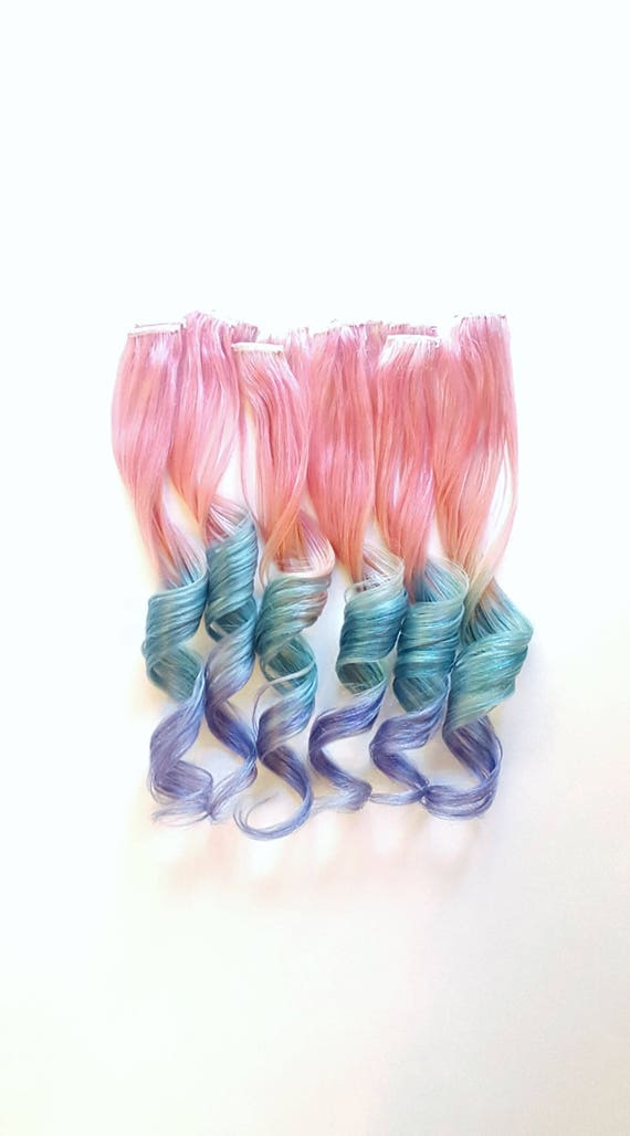 Set Of 4 Rainbow Pastel Pink Mint Lavender Unicorn Mermaid Etsy