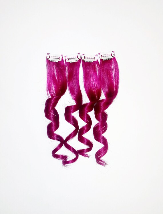 Set Of 4 Magenta Hot Pink Purple Rainbow Unicorn Real Human Etsy