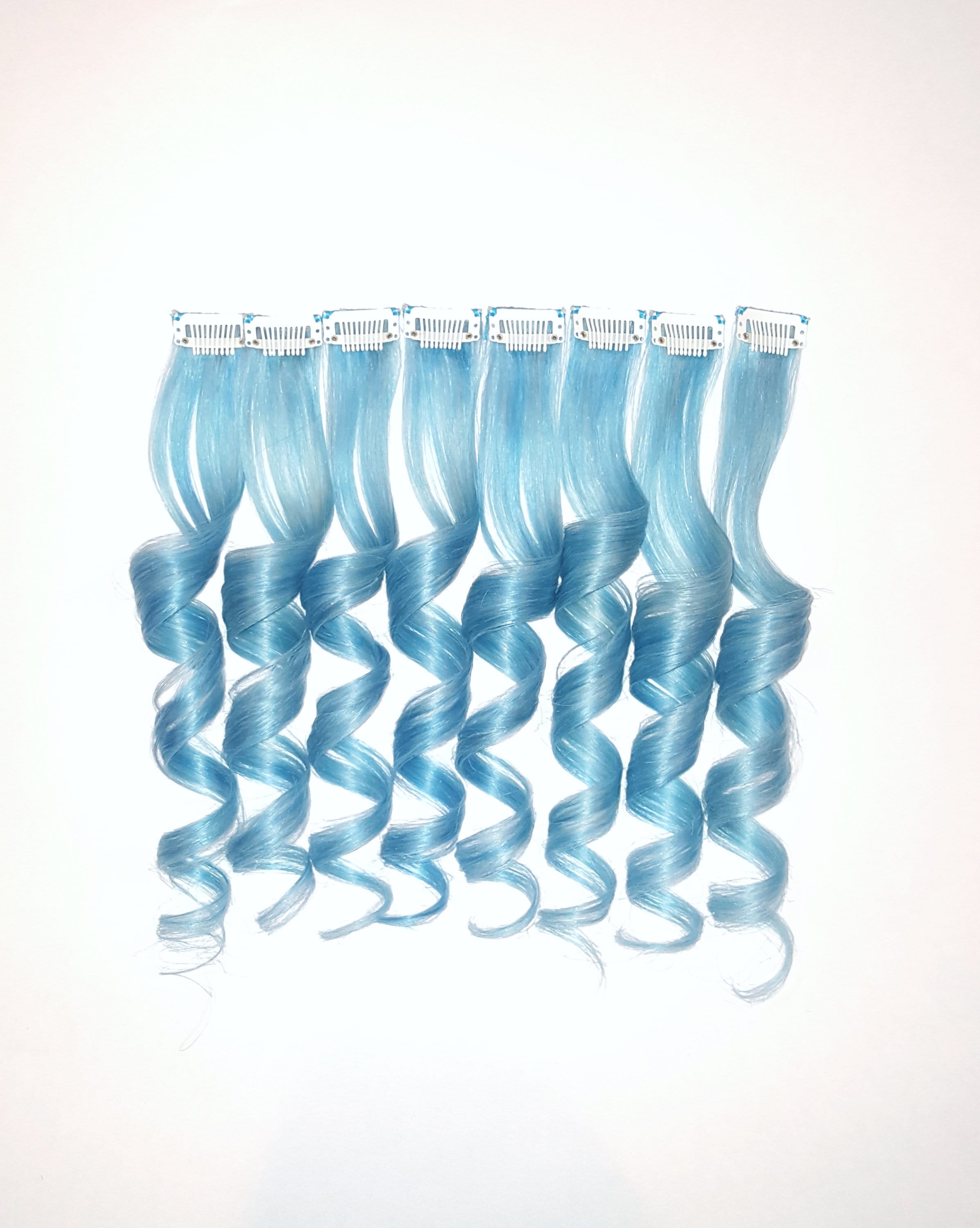 BABY SKY BLUE Clip in Hair Extensions Mermaid Hair Unicorn - Etsy