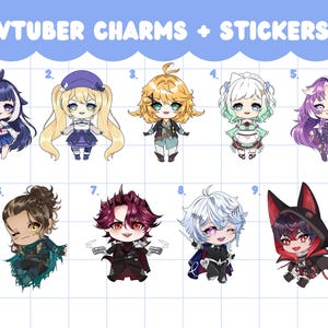 VShojo/ Holostars/ Indie Vtuber 2.5in Charms