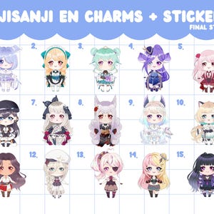 NIJISANJI EN Girls Charms and Stickers - Final Stock [DISCOUNTED]