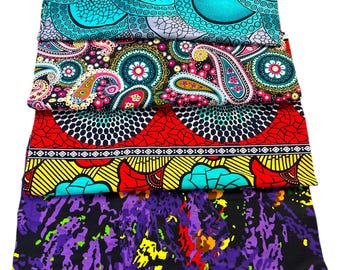 Fat Quarter, Cotton fabric, bundle, 4 pieces fat quarter, Ankara fabric. Quilting, patchwork Fabric