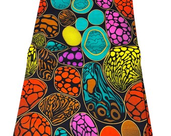 Multicolour Fabric by 6 Yard, Bold Splatter Print Fabric for Dresses, Headwraps, Sewing & Statement Fashion