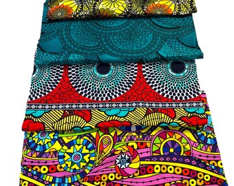 Fat Quarter, Cotton fabric, bundle, 4 pieces fat quarter, Ankara fabric. Quilting, patchwork Fabric