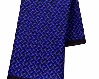African Ankara Wax Print Fabric | 100% Cotton, Vibrant Scales Design (6 Yards)