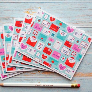 Paquete de tarjetas de amor de 6, tarjetas de felicitación a granel, tarjetas en blanco a granel, cartas de amor, relación de larga distancia, pensamiento de usted, paquete de tarjetas de felicitación