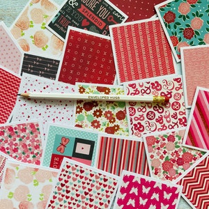 Bulk Small Cards for Valentine’s Day, Pack of 25, 50, Assorted Designs, Blank 3x3 Enclosure Cards, Valentine's Day Tiny Cards