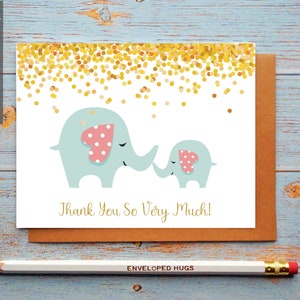 Baby Thank You Printable Card, Instant Download, Baby Shower Thank You Card, Baby Gifts Thank You Card