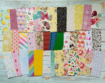 Scrapbook Paper Scraps, Junk Journal Kit, 50pc, 100 pcs, Assorted patterns, Scrapbook Embellishments, Paper Craft Grab Bag