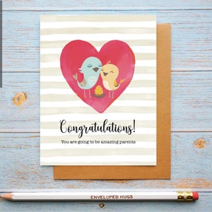 Congratulations Baby Printable Card, Instant Download, Amazing Parents, Digital Download, Gender Neutral Baby Card for New Parents