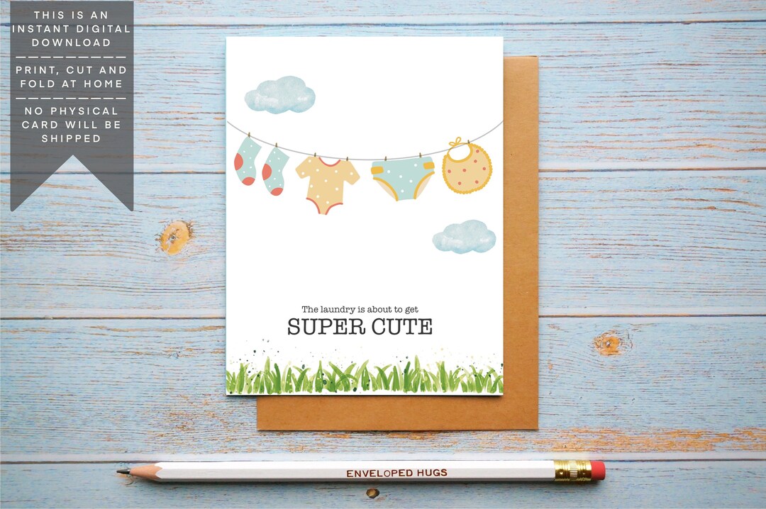 Printable Baby Shower Card, Instant Download, Congratulations on New ...
