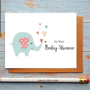 Tarjeta imprimible de baby shower, descarga instantánea, en su baby shower, felicitaciones por el nuevo bebé, tarjeta de bebé de género neutro para futuras mamás