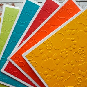 Cartes vierges en relief avec empreintes de pattes, Lots de cartes pour animaux de compagnie, Cartes de sympathie pour animal de compagnie en vrac, Cartes de toiletteur d'animal de compagnie, Cartes de gardien d'animal de compagnie, Jeux de cartes faites main