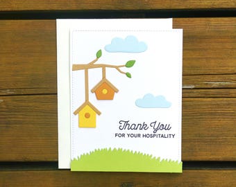 Thank you Card for Hostess, Hospitality Card, Thanks for having us, Thank You Card, Appreciation Card, Card for AirBnB Host, Dinner Thanks