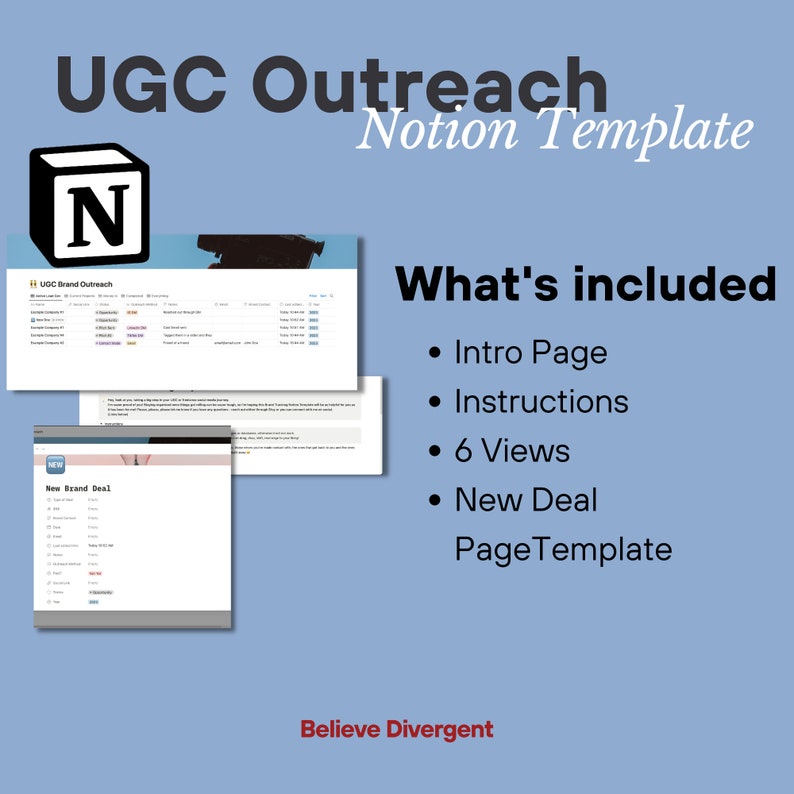 Notion UGC Outreach Template Influencer Spreadsheet Notion Template UGC Notion UGC Outreach Template Influencer Spreadsheet Notion Template UGC