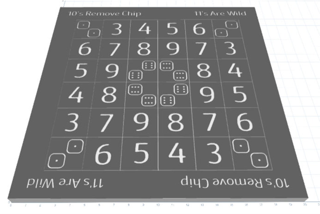 Dice Sequence Game Board CNC Files Etsy