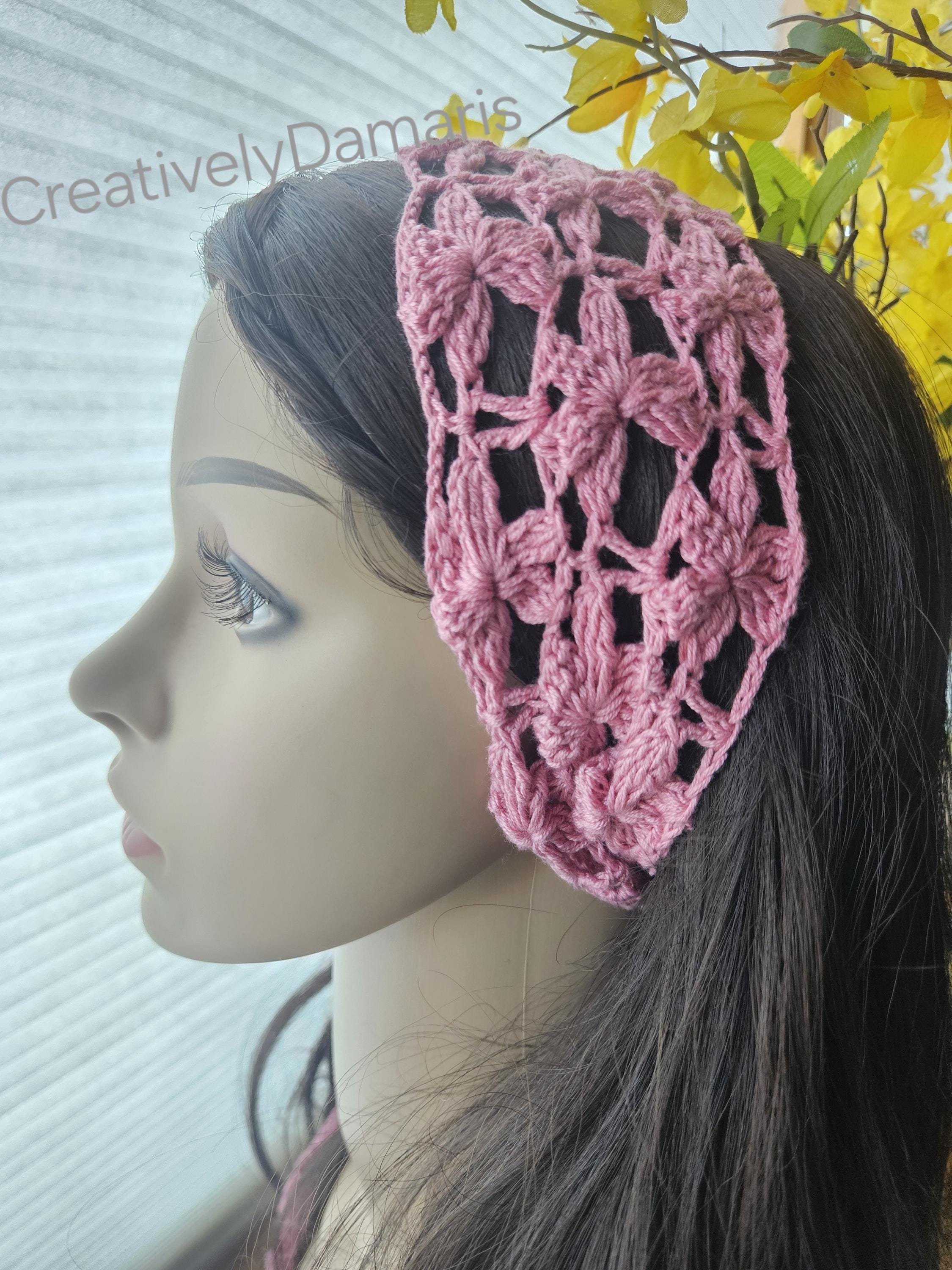 New Handmade Pink Crochet Jasmine  gajara /gajra headband headpiece Avnyara by Art Tales Handmade Crochet Gajra for Women  main image 3