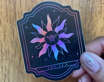 The Sun Tarot Sticker | Sol Rays Light Witch Sticker | Tarot-Inspired Sticker