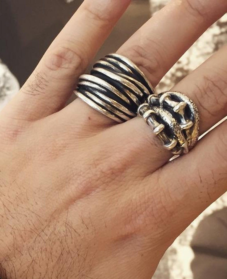 Wire wrapped deals mens rings