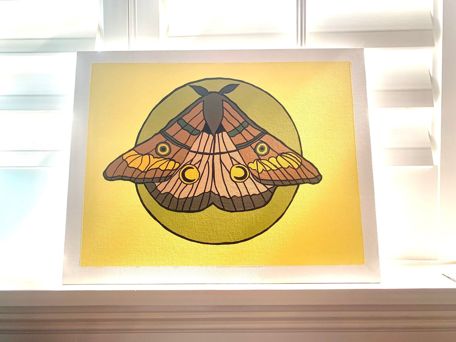 Moth Painting Etsy