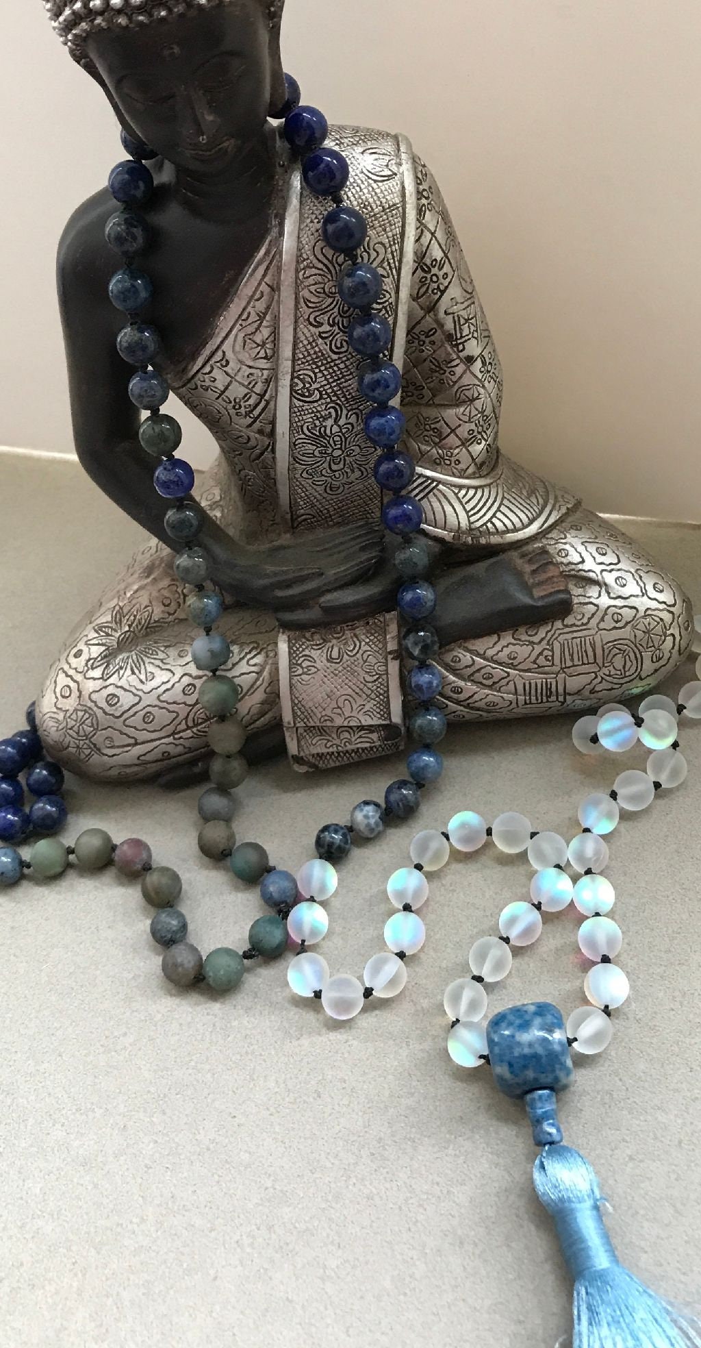 MALA Yoga beads Yoga Jewelry Meditation beads Gemstone Etsy