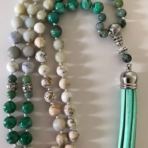 Mala Necklace, 108 Mala, Yoga Jewelry, Handknotted Mala, BoHo Mala, Meditation Beads, Yoga Beads,