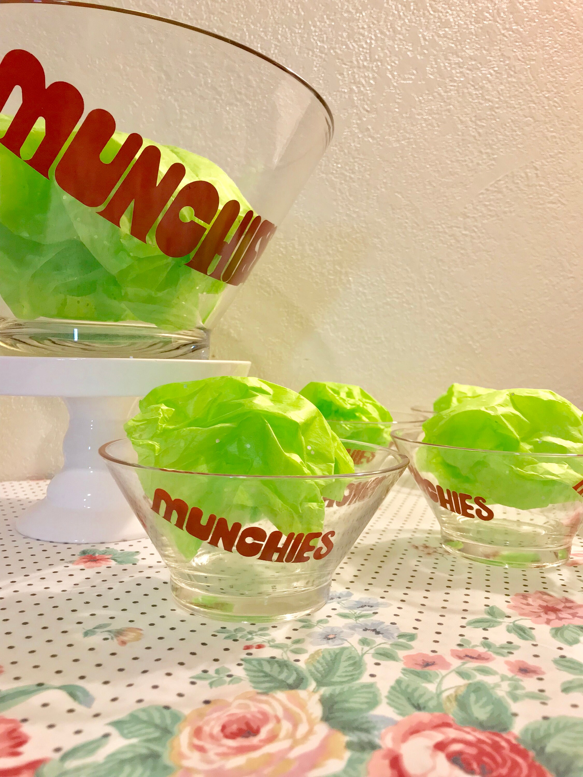 Vingage Glass Snack Bowl Set by Wheaton Glass 6 Pieces Etsy