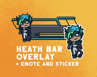 Apex Legends Alter Gesundheitsleiste Overlay/Emote für Twitch Tracking / Stream labs OBS / Inklusive Gesundheitsleiste und Emote Sticker.