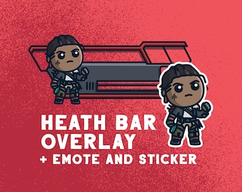 Apex Legends Gesundheit Bar Overlay Mad Maggie / Emote für Twitch Tracking / Stream labs OBS / Inklusive Gesundheits Bar und Emote Sticker.