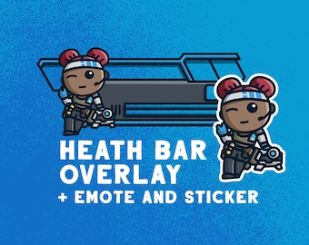 Apex Legends Gesundheitsbar Overlay Lebenslinie / Emote für Twitch Tracking / Stream labs OBS / Inklusive Gesundheitsbar und Emote Sticker.