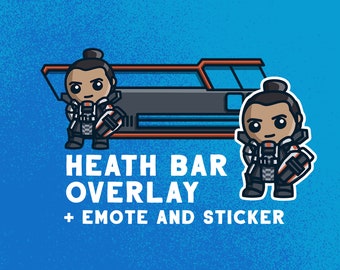 Apex Legends Gesundheitsleiste Overlay Gibraltar / Emote für Twitch Tracking / Stream labs OBS / Inklusive Gesundheitsleiste und Emote Sticker.