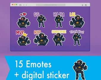 Apex Legends Pathfinder Emotes für Twitch Streaming / Stream Labs OBS / Digital Sticker