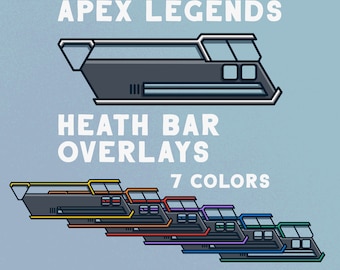 Apex Legends Gesundheitsleiste Overlays 7 Farben / Emote für Twitch Tracking / Stream labs OBS / Inklusive Gesundheitsleiste und Emote Sticker.