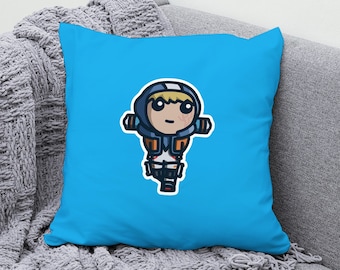 Apex Legends Wattson Kissen / Chibi Fan Art / Dekorativ für Gaming Nook / Doppelseitig gesponnenes Polyester