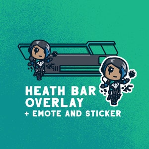 Apex Legends Health Bar Overlay Catalyst / Emote for Twitch Streaming / Stream labs OBS / Includes Health Bar and Emote Sticker.